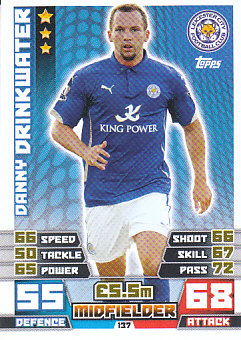 Danny Drinkwater Leicester City 2014/15 Topps Match Attax #137